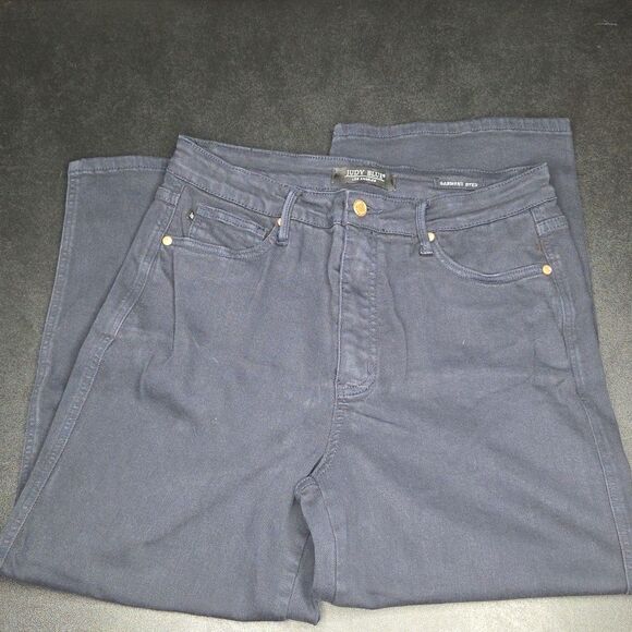 Judy Blue JB88807  Wide Leg  Jeans Women's 13/31 Black Garment Dyed Cropped - Picture 4 of 7